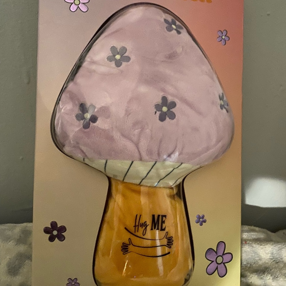 Cute Mushroom Plush with Floral Design